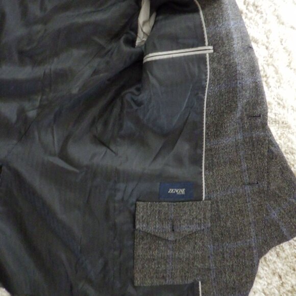 Joseph Abboud Heritage Men's Blazer Sport Coat Size 42 Regular Brown Plaid Wool - Picture 7 of 12